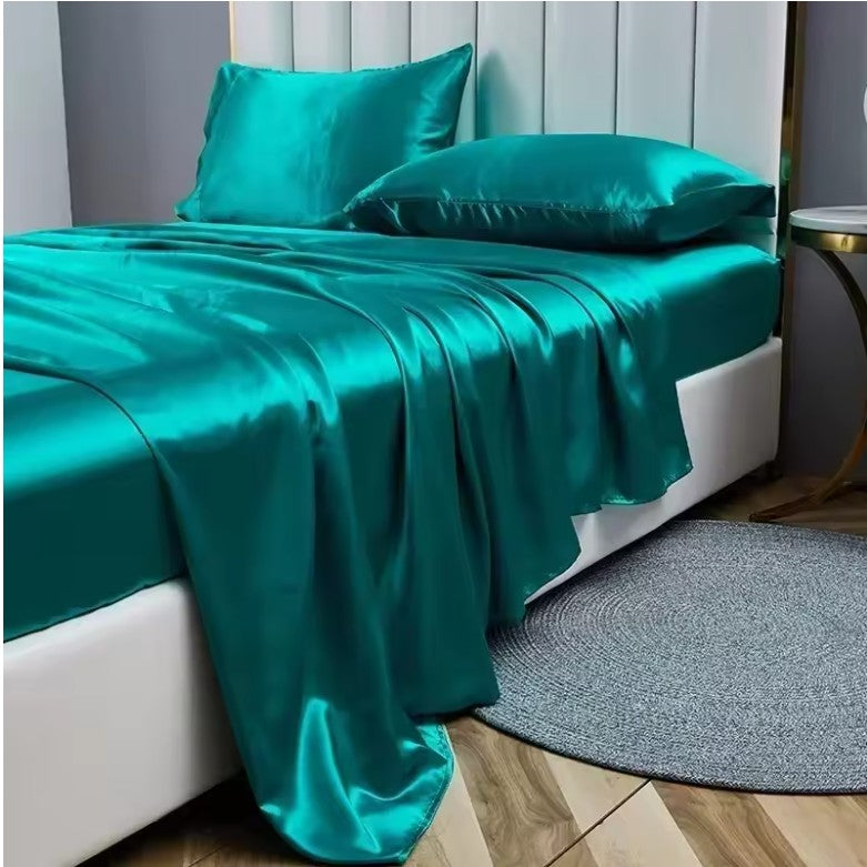 Luxury Satin Bed Sheet Set Queen King