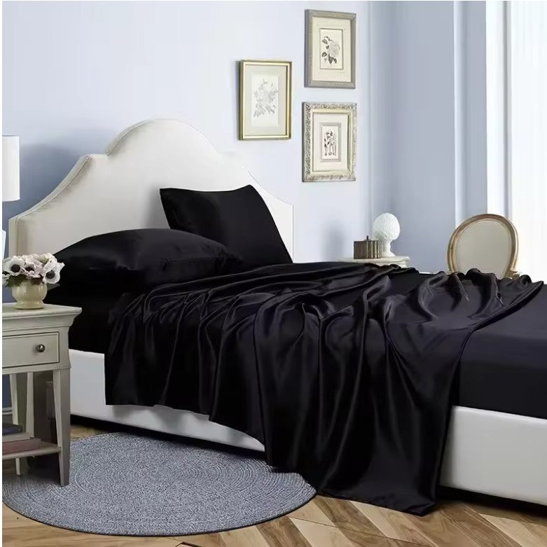 Luxury Satin Bed Sheet Set Queen King