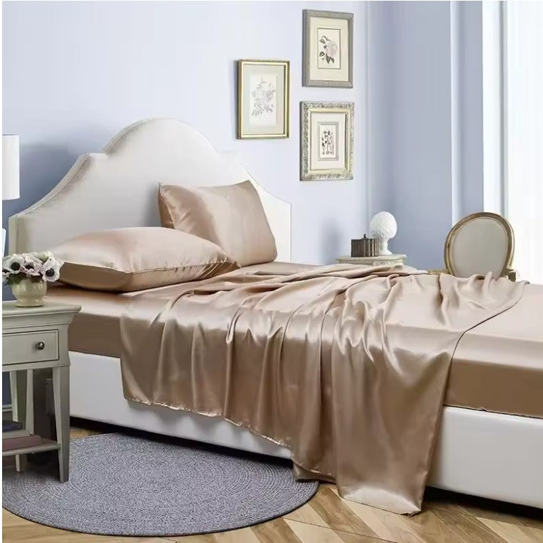 Luxury Satin Bed Sheet Set Queen King