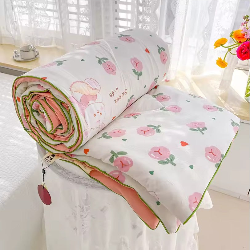 Double Gauze Summer Quilt – Soft & Lightweight Blanket