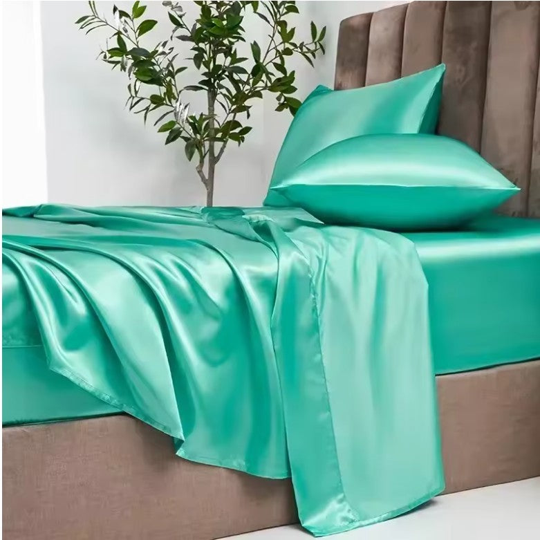 Luxury Satin Bed Sheet Set Queen King